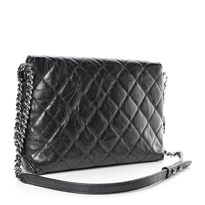 Chanel Crackled Aged Calfskin Big Bang Flap Black 3 of 10