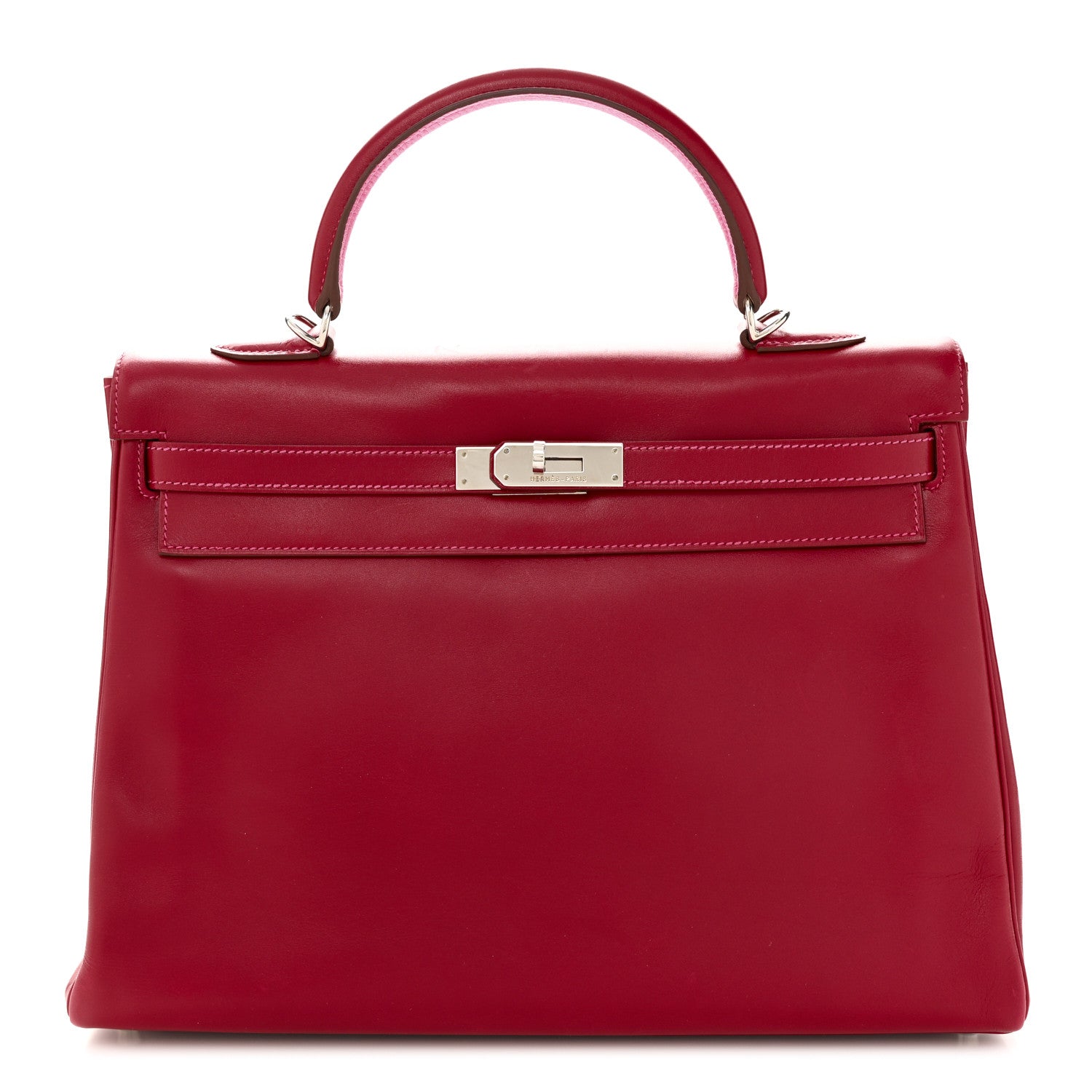 Hermes Tadelakt So Flash Kelly Retourne 35 Rubis Rose Tyrien 1 of 12