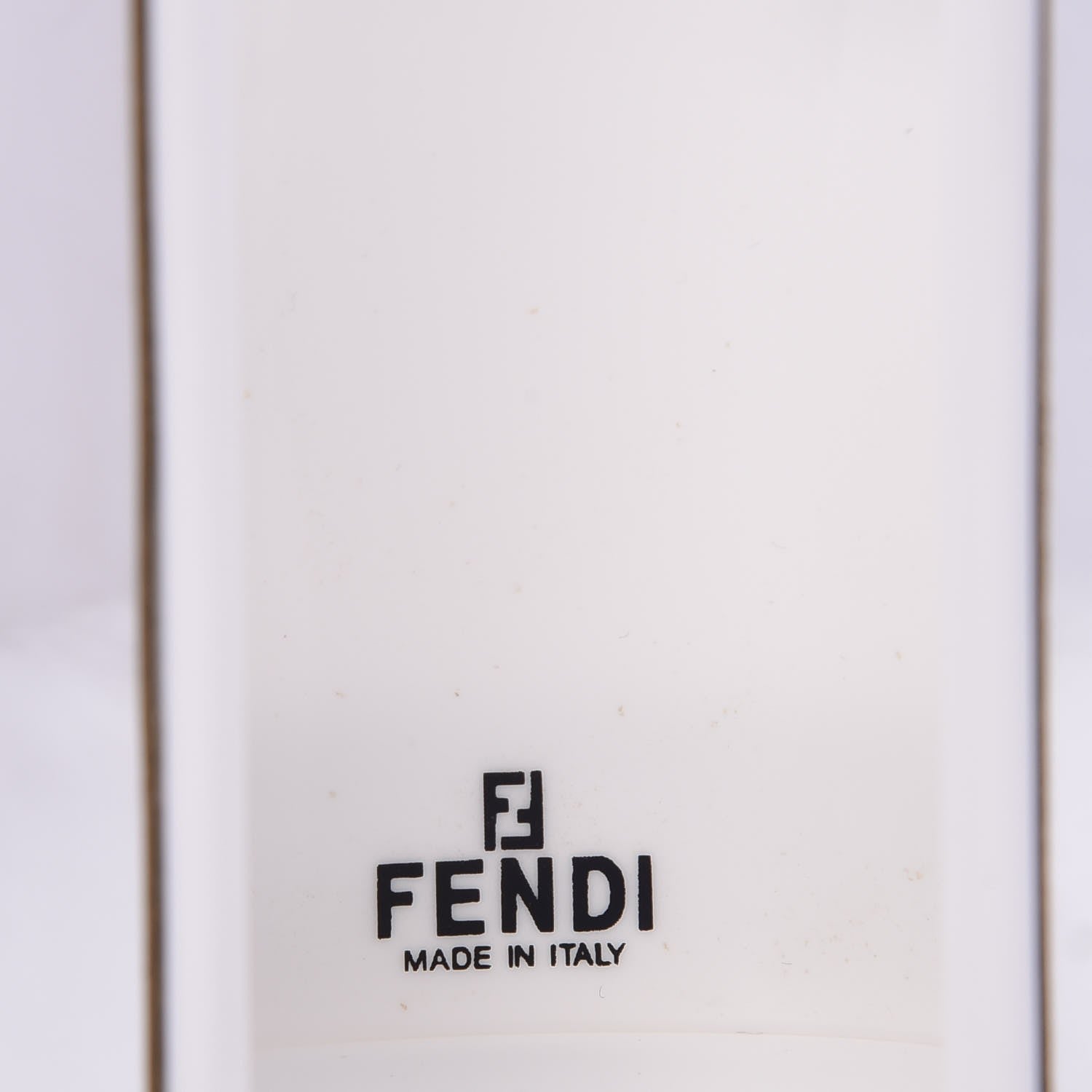 Fendi Resin Cuff FF Bracelet White Silver 4 of 4