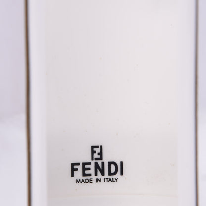 Fendi Resin Cuff FF Bracelet White Silver 4 of 4