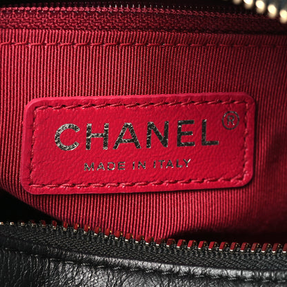 Chanel Aged Calfskin Quilted Small Gabrielle Hobo Black 5 of 9