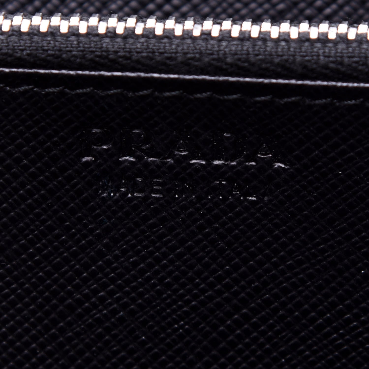 Prada Saffiano Zip Around Wallet Black 8 of 9