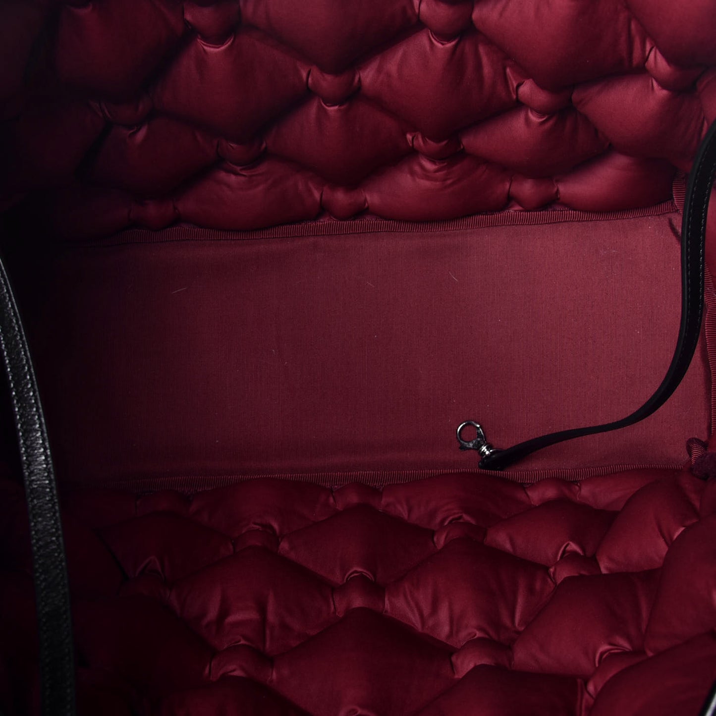 Calfskin Quilted Large Chesterfield Tote Black