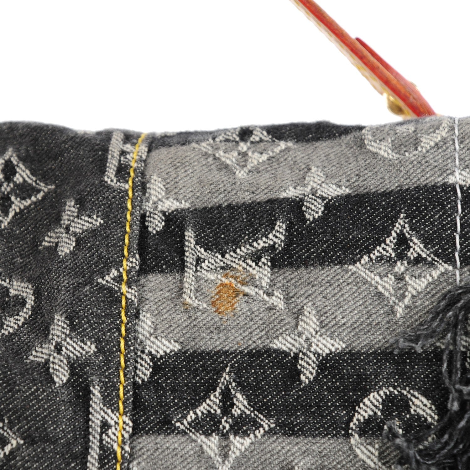 Louis Vuitton Denim Patchwork Posty Messenger Bag Gris 3 of 9