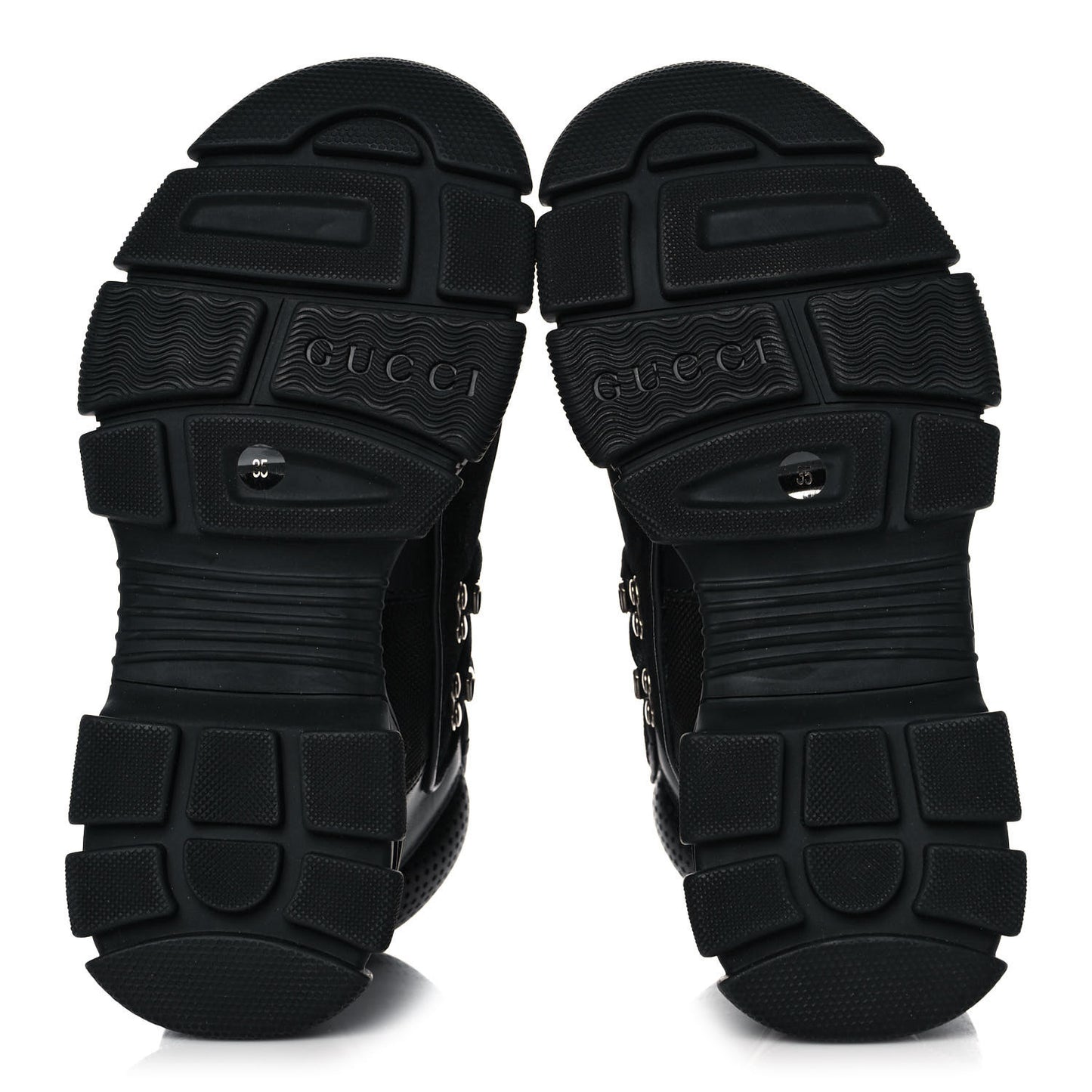 X SEGA Calfskin Suede Technical Canvas Womens Flashtrek High-Top Sneakers 35 Black