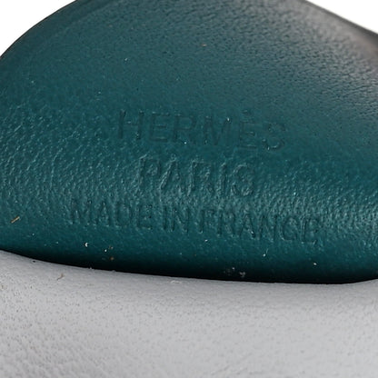 Hermes Milo Lambskin Grigri Rodeo Pegase Horse Bag Charm PM Bleu Brume Sesame Vert Bosphore 3 of 5