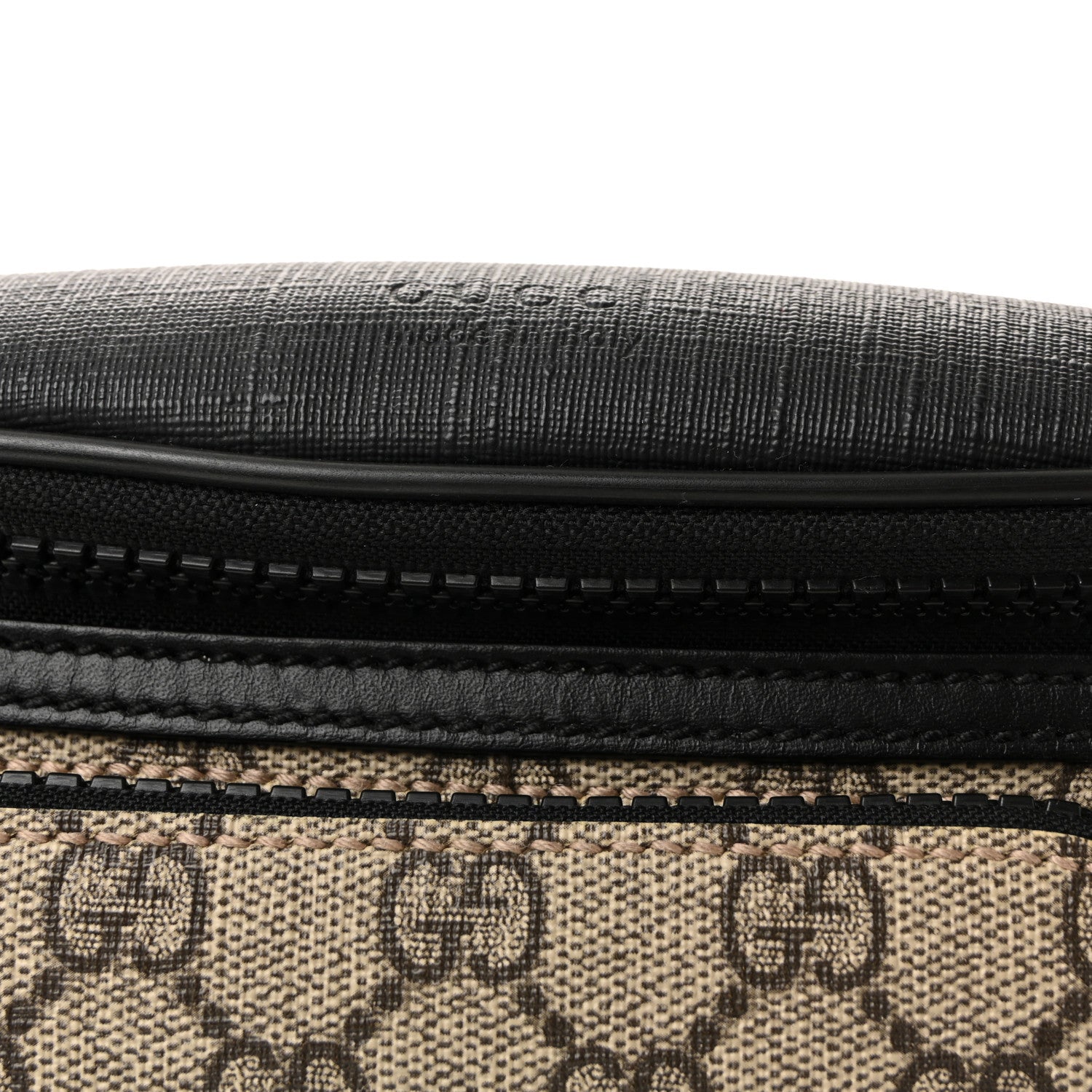 Gucci GG Supreme Monogram Belt Bag Black 8 of 10