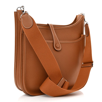 Hermes Taurillon Clemence Evelyne III PM Gold 3 of 11