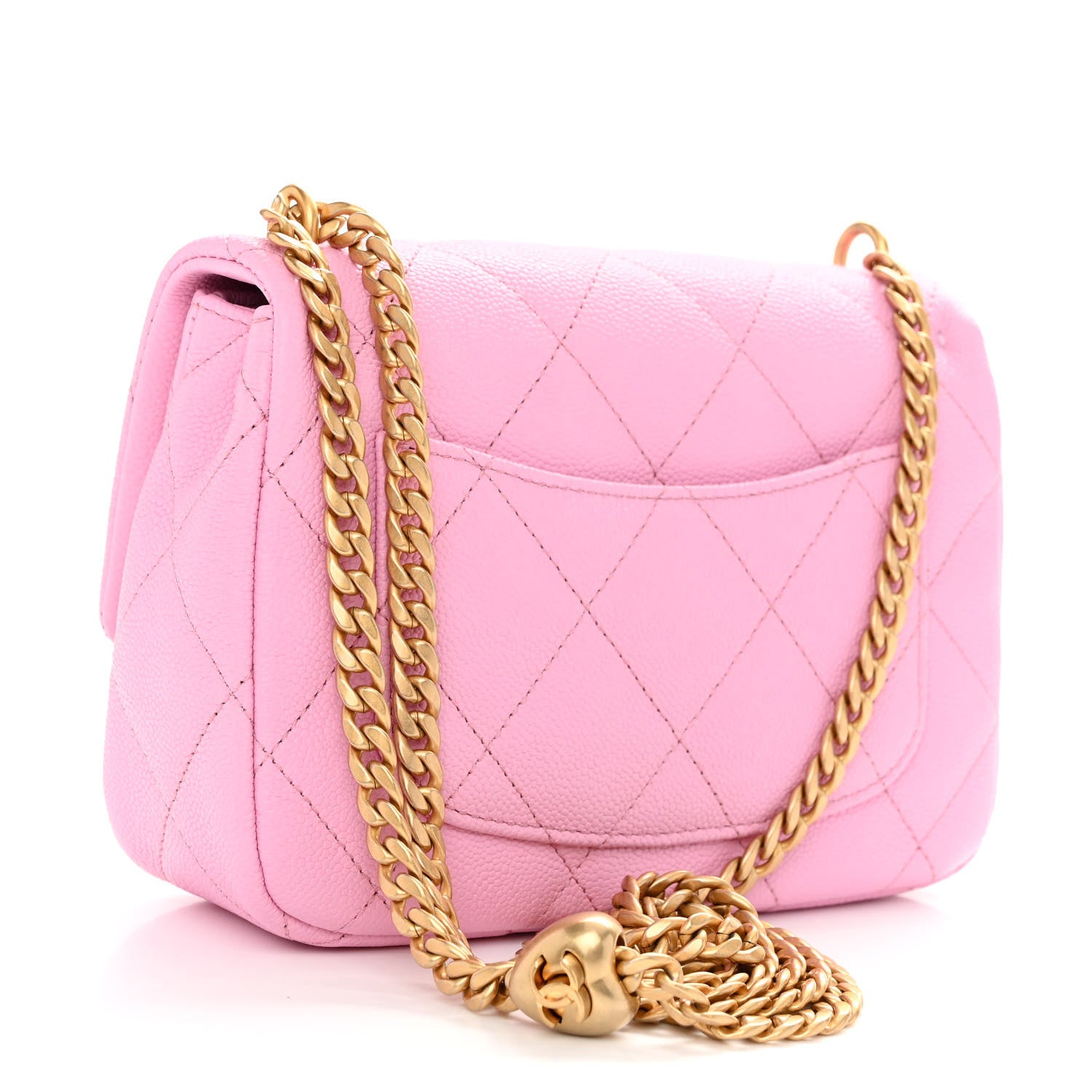 Chanel Caviar Quilted Mini Sweetheart Flap Lilac 3 of 10