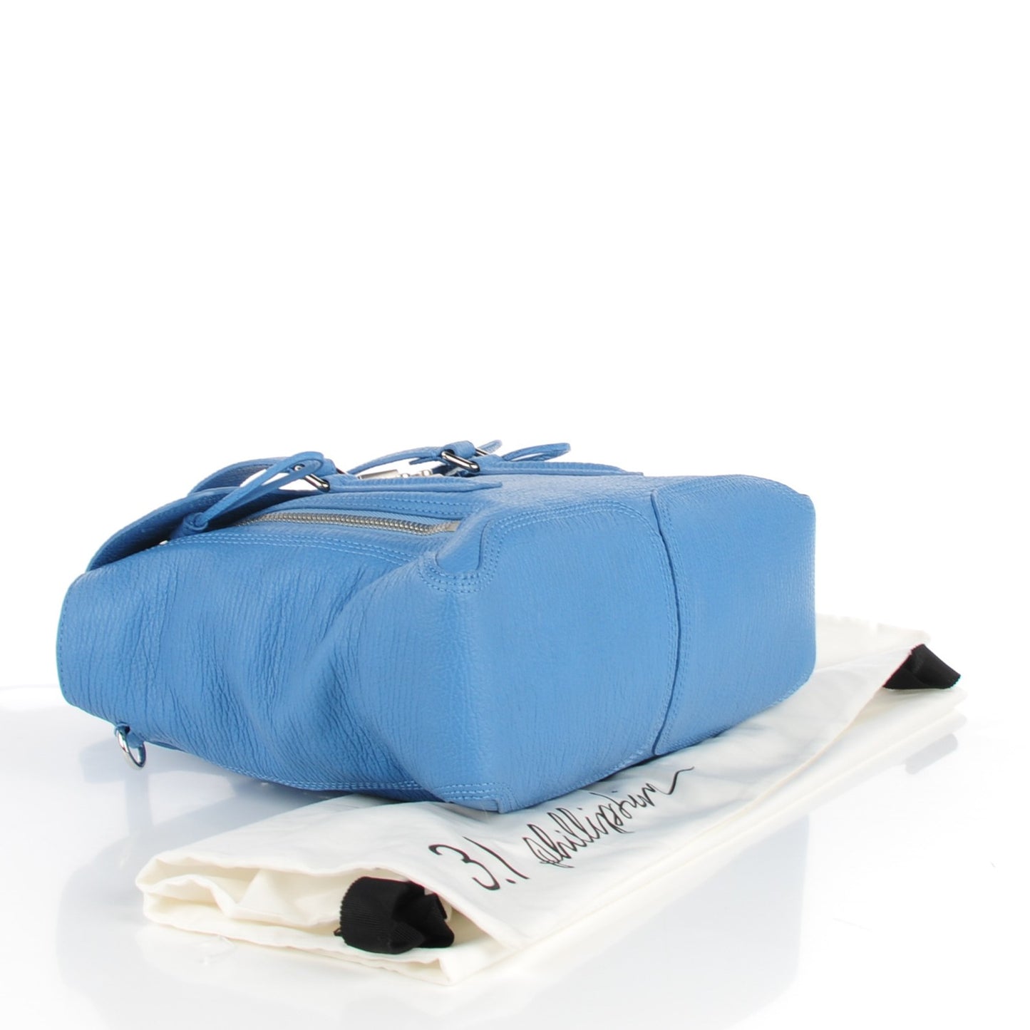 3.1 Textured Calfskin Medium Pashli Satchel Memphis Blue