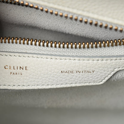 Celine Drummed Calfskin Micro Luggage Jade 6 of 10