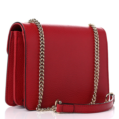 Gucci Dollar Calfskin Small Interlocking G Shoulder Bag Red 3 of 13