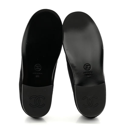 Chanel Suede Calfskin CC Loafers 36 Black 5 of 9