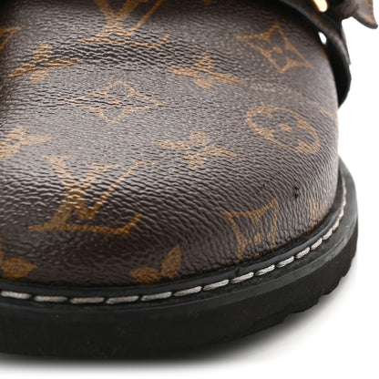 Louis Vuitton Patent Monogram Womens Cosy Flat Comfort Clog Mules 38.5 Brown 11 of 12