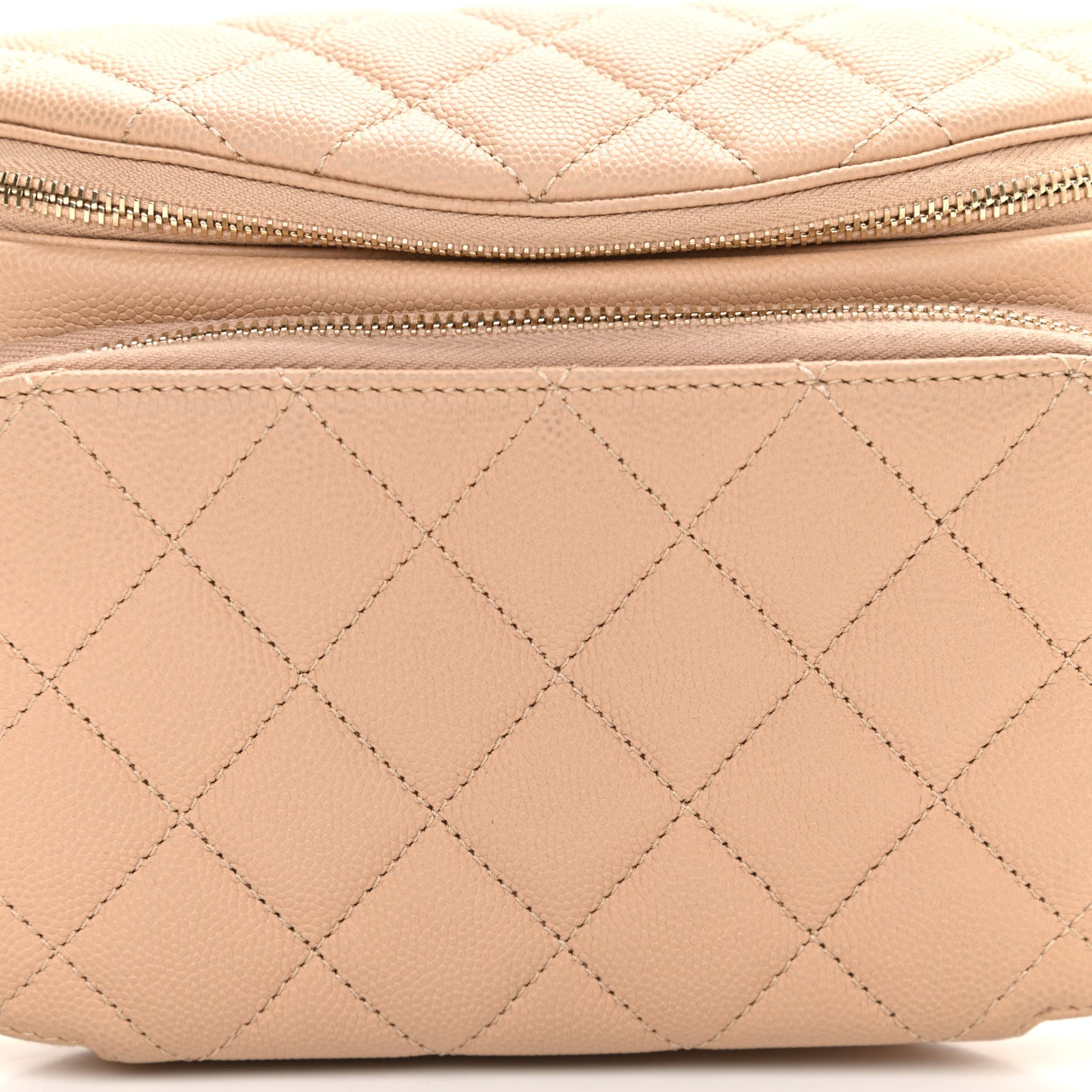 Caviar Quilted Business Affinity Waist Belt Bag Beige