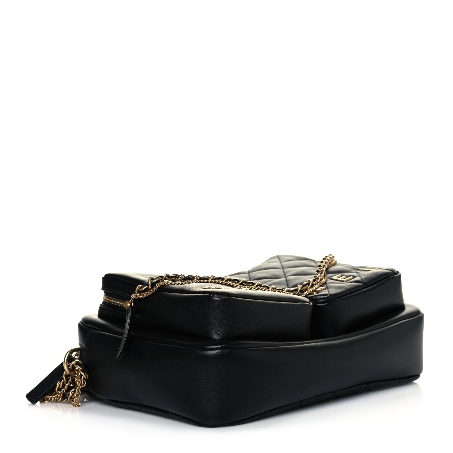 Chanel Calfskin Quilted Large Camera Case Black 4 of 13