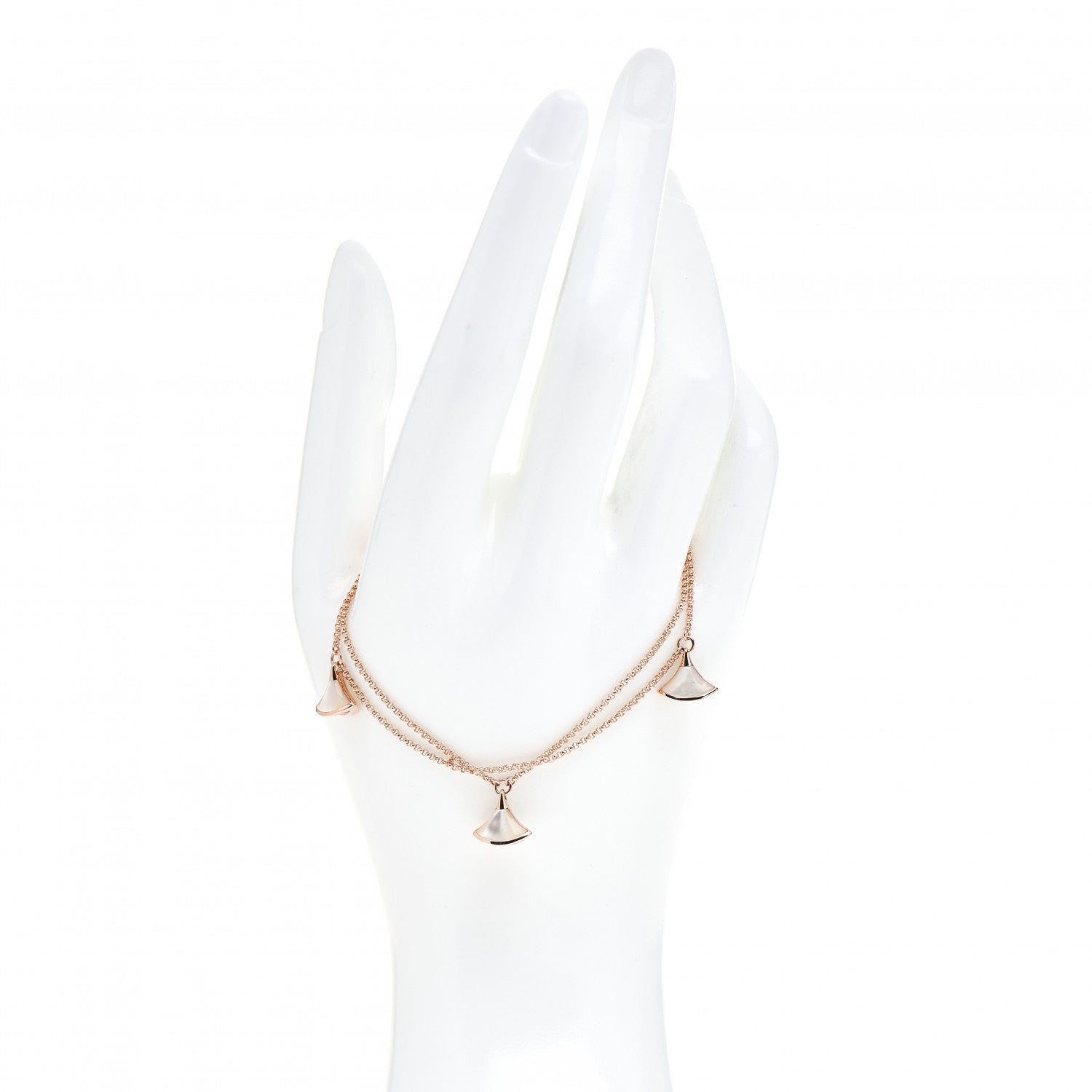 Bulgari 18K Rose Gold Mother of Pearl Divas' Dream Charm Bracelet SM 2 of 5