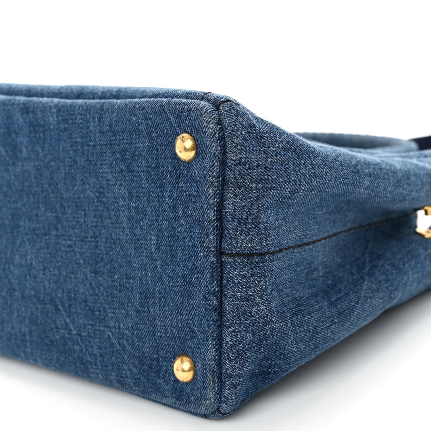 Prada Denim Small Logo Tote Bleu 9 of 9