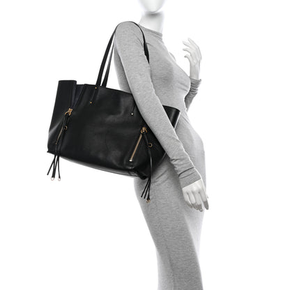 Chloe Smooth Calfskin Medium Milo Shopping Tote Black 2 of 17