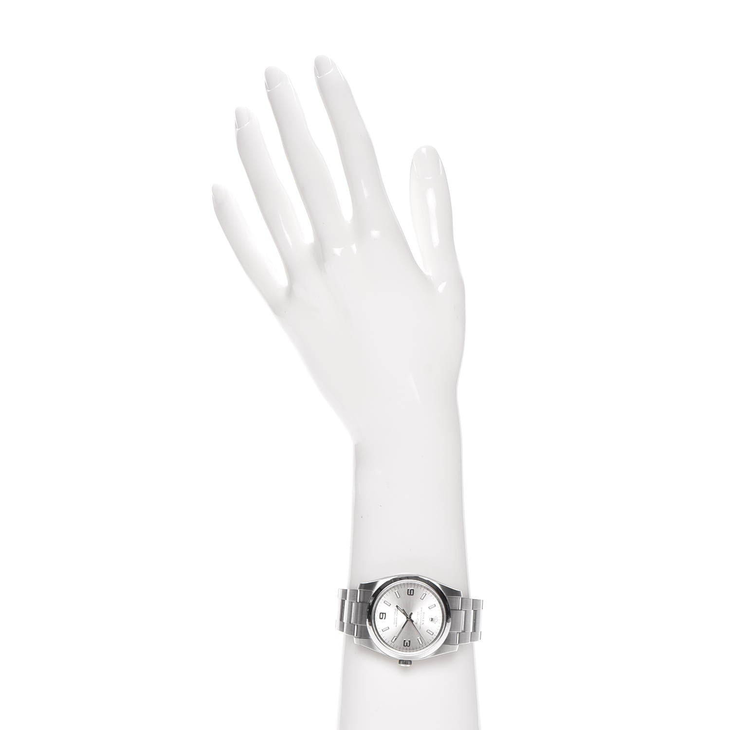 Rolex Stainless Steel 34mm Oyster Perpetual Air-King Watch Silver 114200 2 of 12