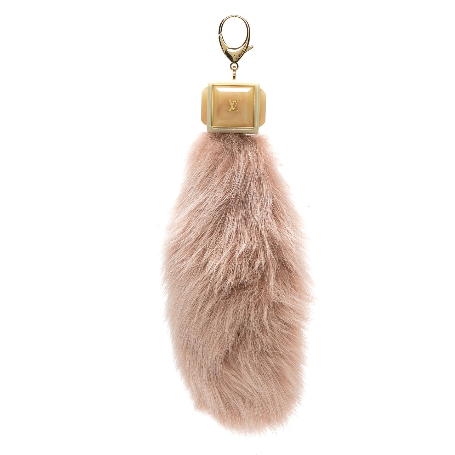 Fox Fur Foxy Key Holder Bag Charm Blush