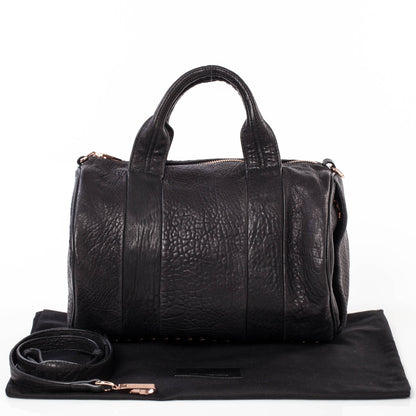 Alexander Wang Leather Rocco w Rose Gold Hardware Black 7 of 7