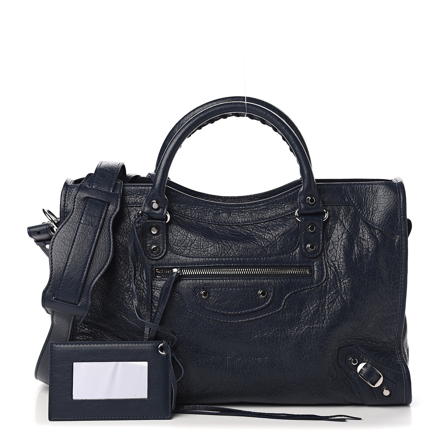 Agneau Classic Silver Hardware City Bleu Obscur