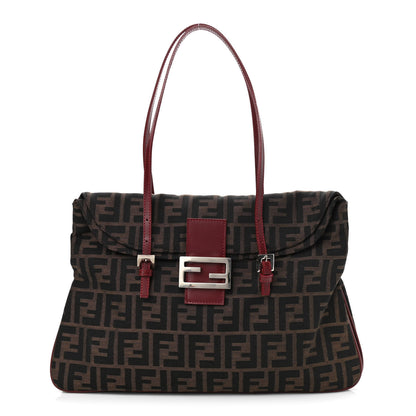 Fendi Zucca Shoulder Bag Tobacco Red 1 of 9