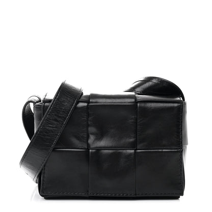 Bottega Veneta Lambskin Maxi Intreccio Candy Cassette Crossbody Bag Black 1 of 10