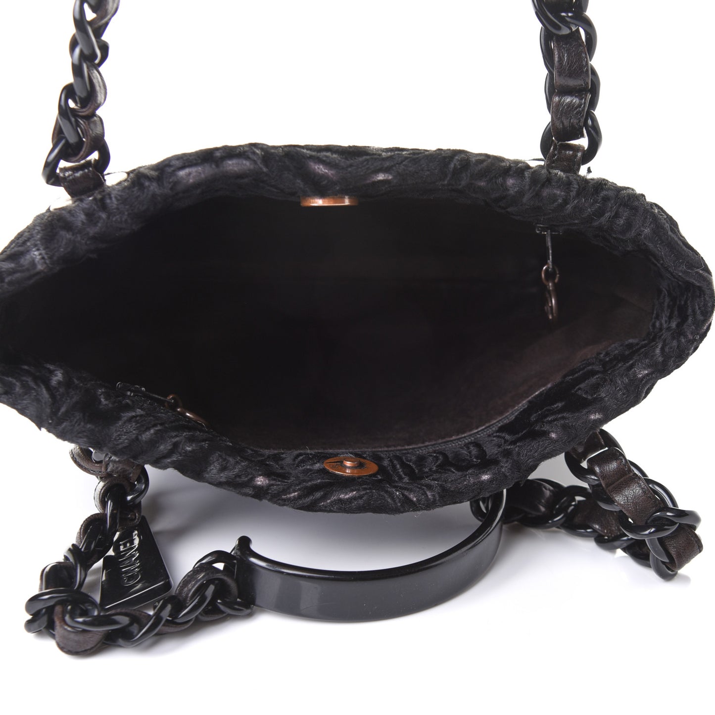 Persian Lamb Fur Tote Black