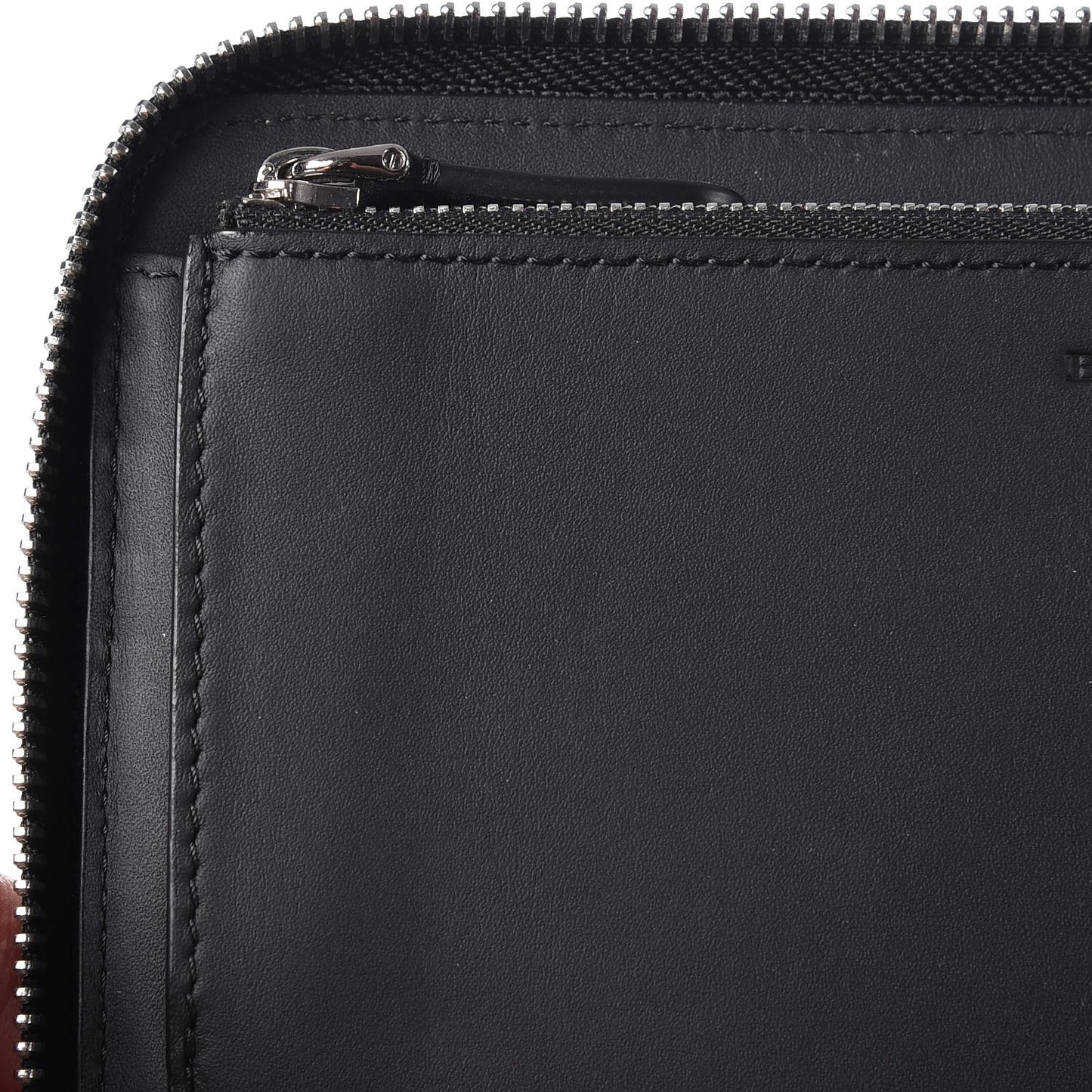 London Check Large Zip Around Wallet Charcoal