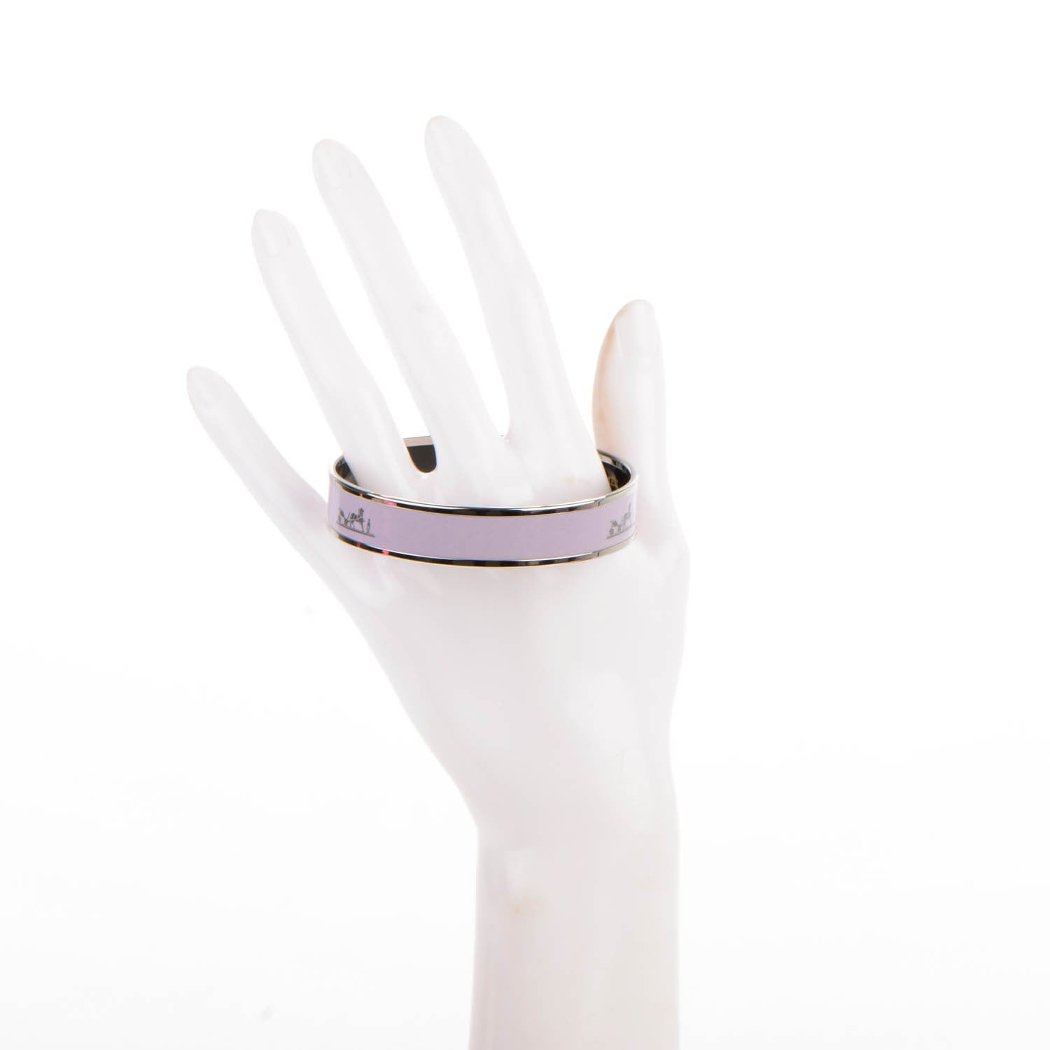 Hermes Enamel Printed Medium Caleche Bracelet in size 70 2 of 5