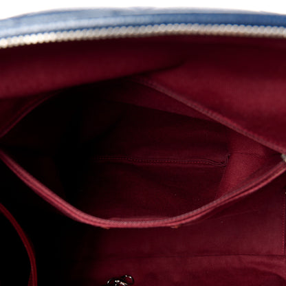 Chanel Caviar Quilted Framed Bowling Bag Blue 6 of 11
