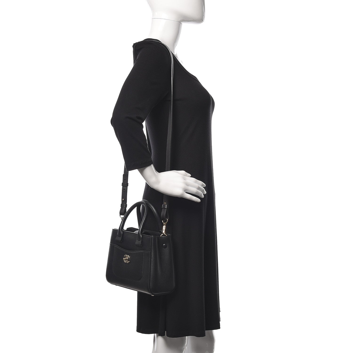 Chanel Grained Calfskin Mini Neo Executive Shopper Tote Black 2 of 13