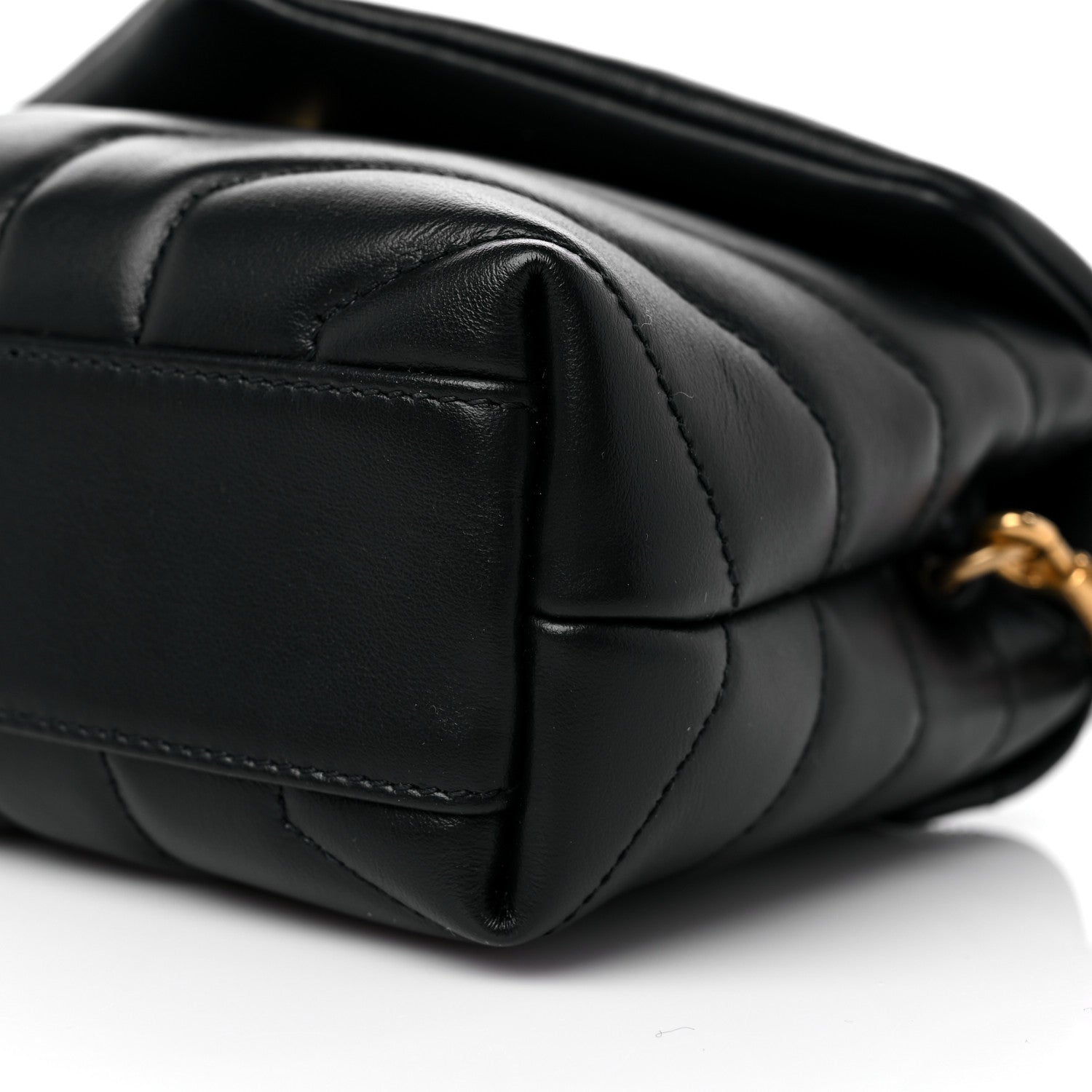 Saint Laurent Calfskin Y Quilted Monogram Toy Loulou Crossbody Bag Black 10 of 11