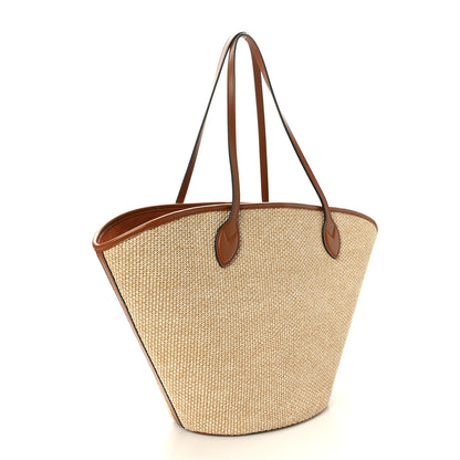 Louis Vuitton Raffia Saint Jacques Tote Caramel 4 of 9