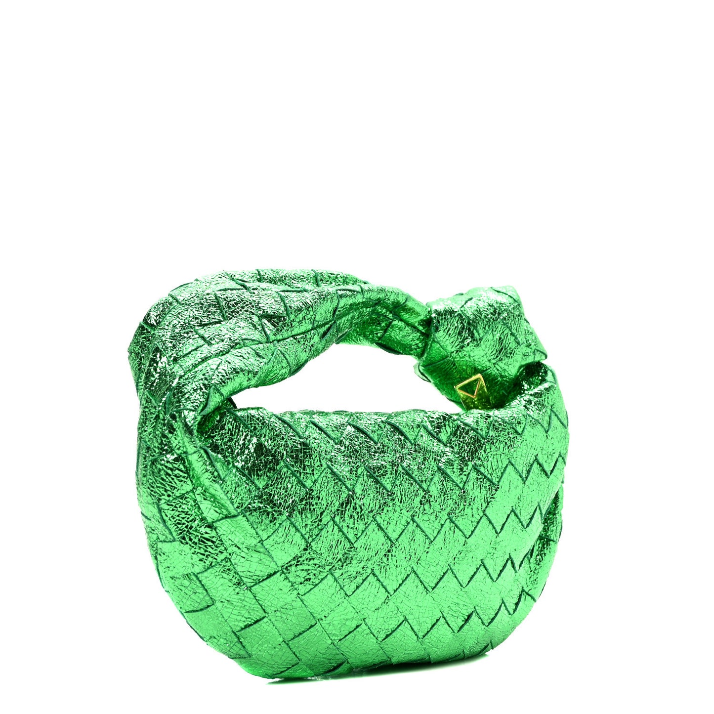 Metallic Nappa Intrecciato Mini Jodie Parakeet