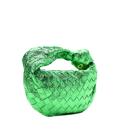 Bottega Veneta Metallic Nappa Intrecciato Mini Jodie Parakeet 3 of 11