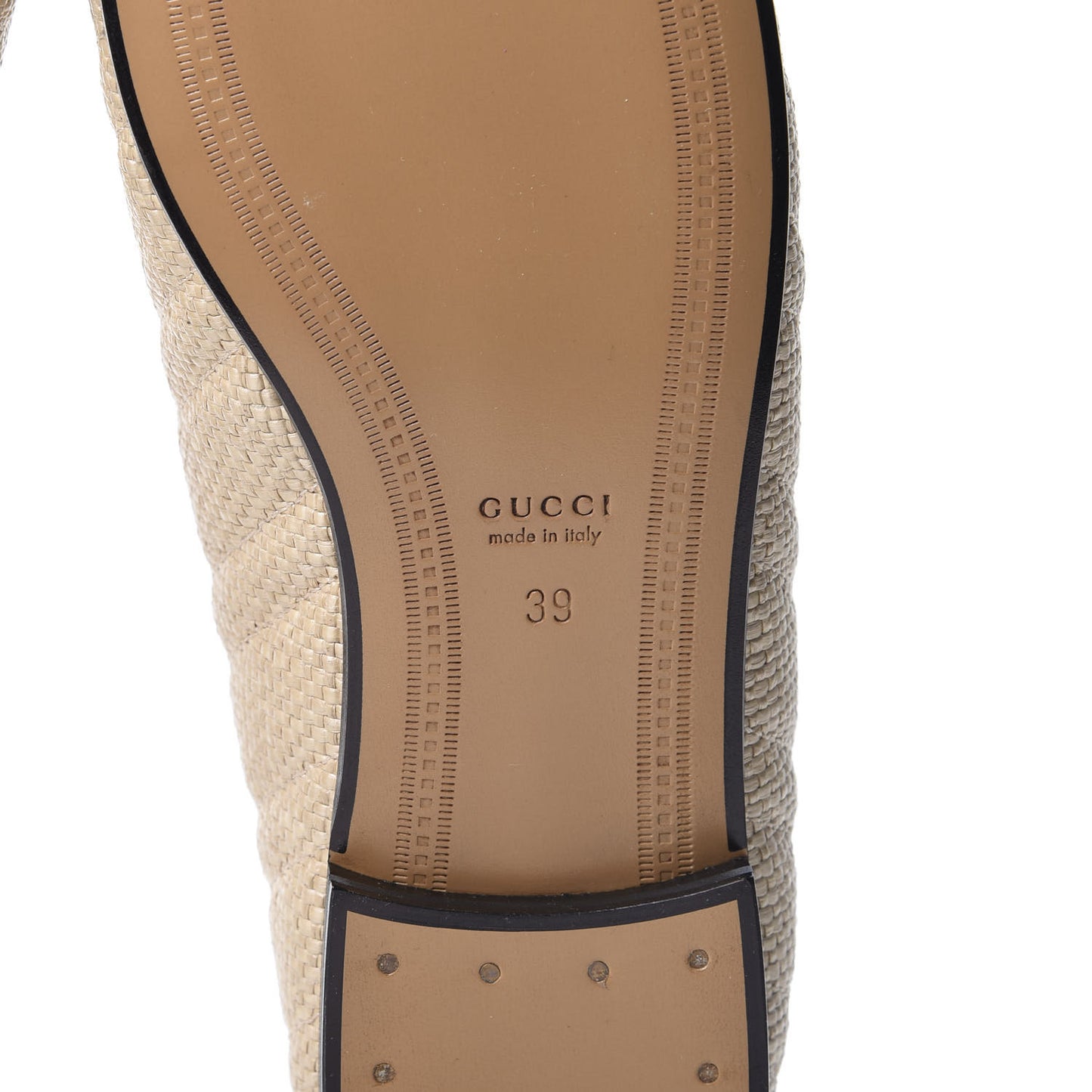 Raffia Elaphe Matelasse Horsebit Womens Jordaan Loafers 39 Natural Cream Brown