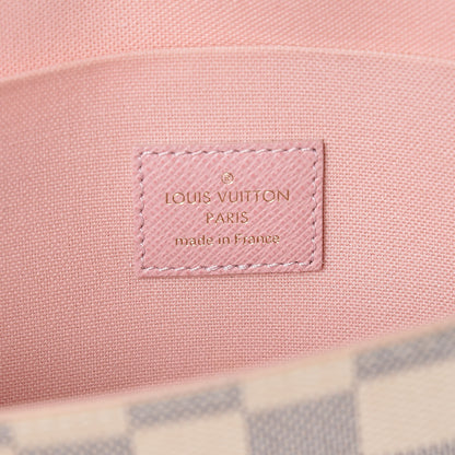 Louis Vuitton Damier Azur Pochette Felicie Chain Wallet Rose Ballerine 7 of 10