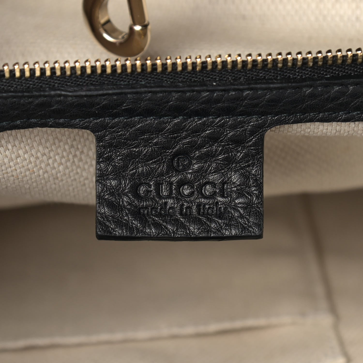 Gucci Pebbled Calfskin Medium Soho Chain Shoulder Bag Black 6 of 9