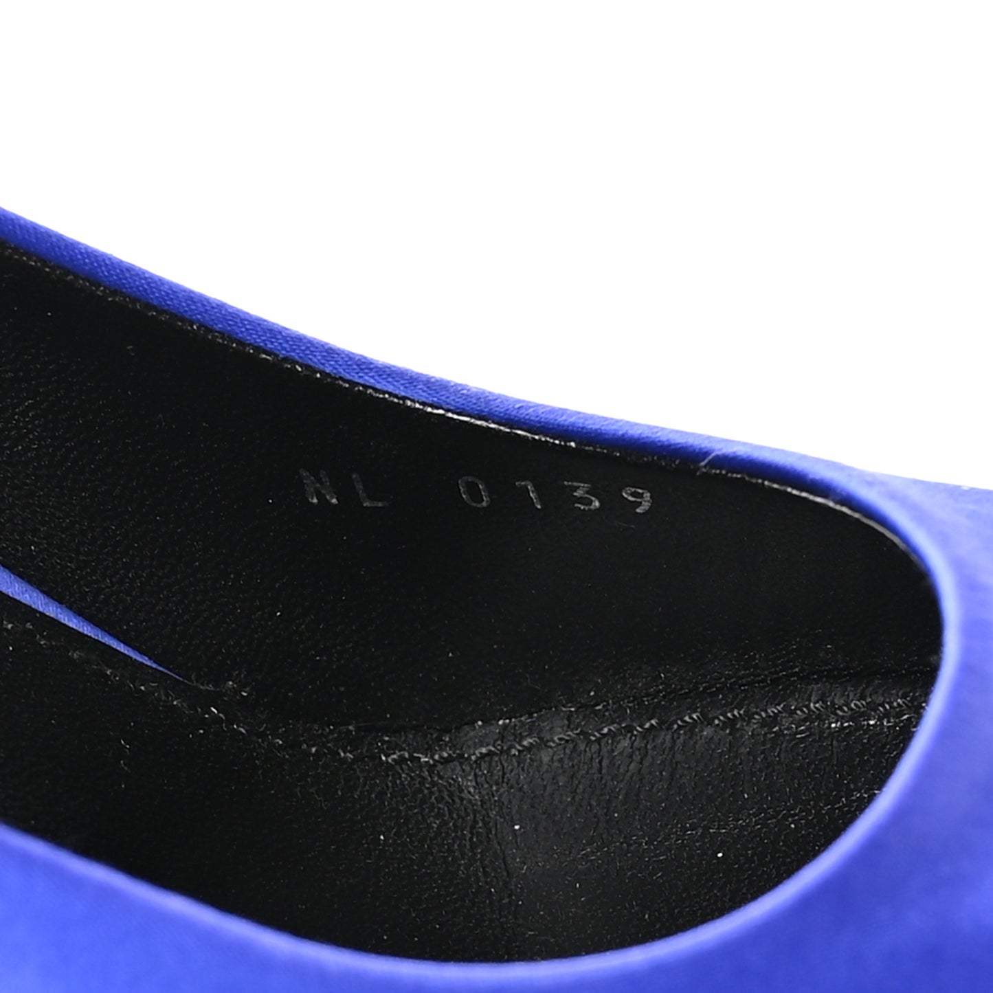 Satin Crystal Logo Pumps 41 Blue