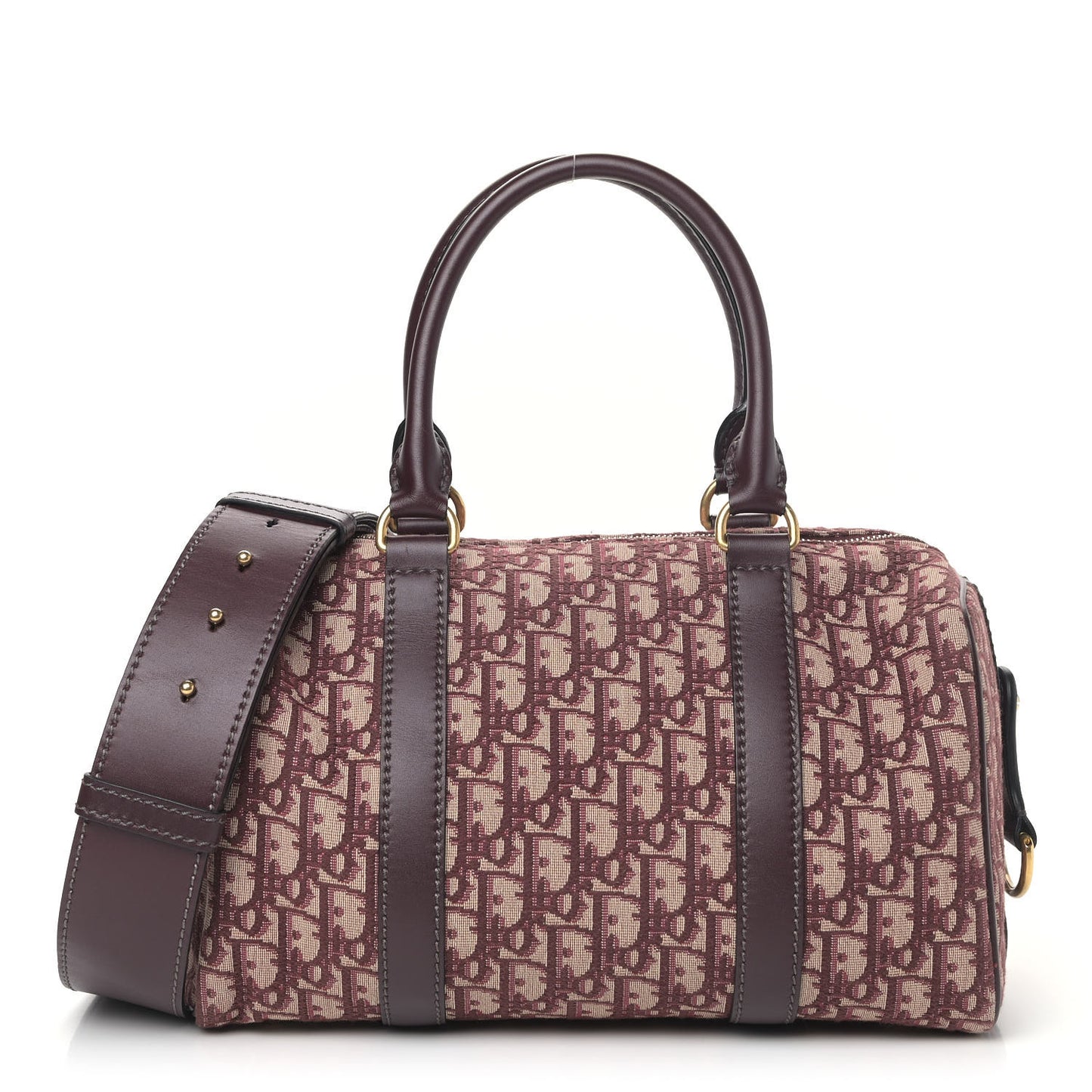 Oblique Boston Bag Bordeaux