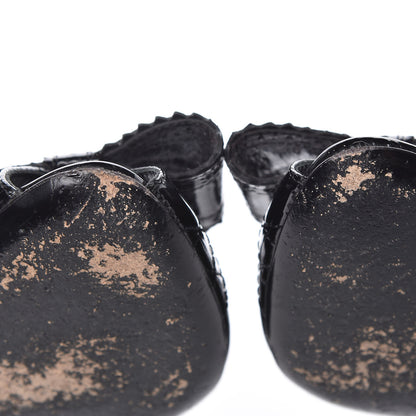 Christian Dior Patent Cannage Bow2 Peep Toe Pumps 39 Black 11 of 18