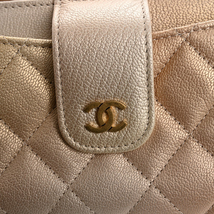 Chanel Metallic Goatskin Quilted Phone Holder Wallet on Removable Chain  Gold 14 of 19