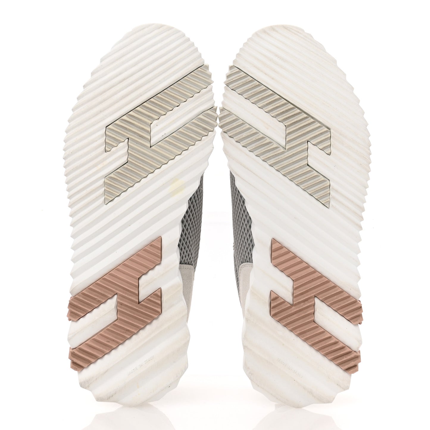 Air Mesh Suede Goatskin Bouncing Sneakers 38 Gris Lulea White
