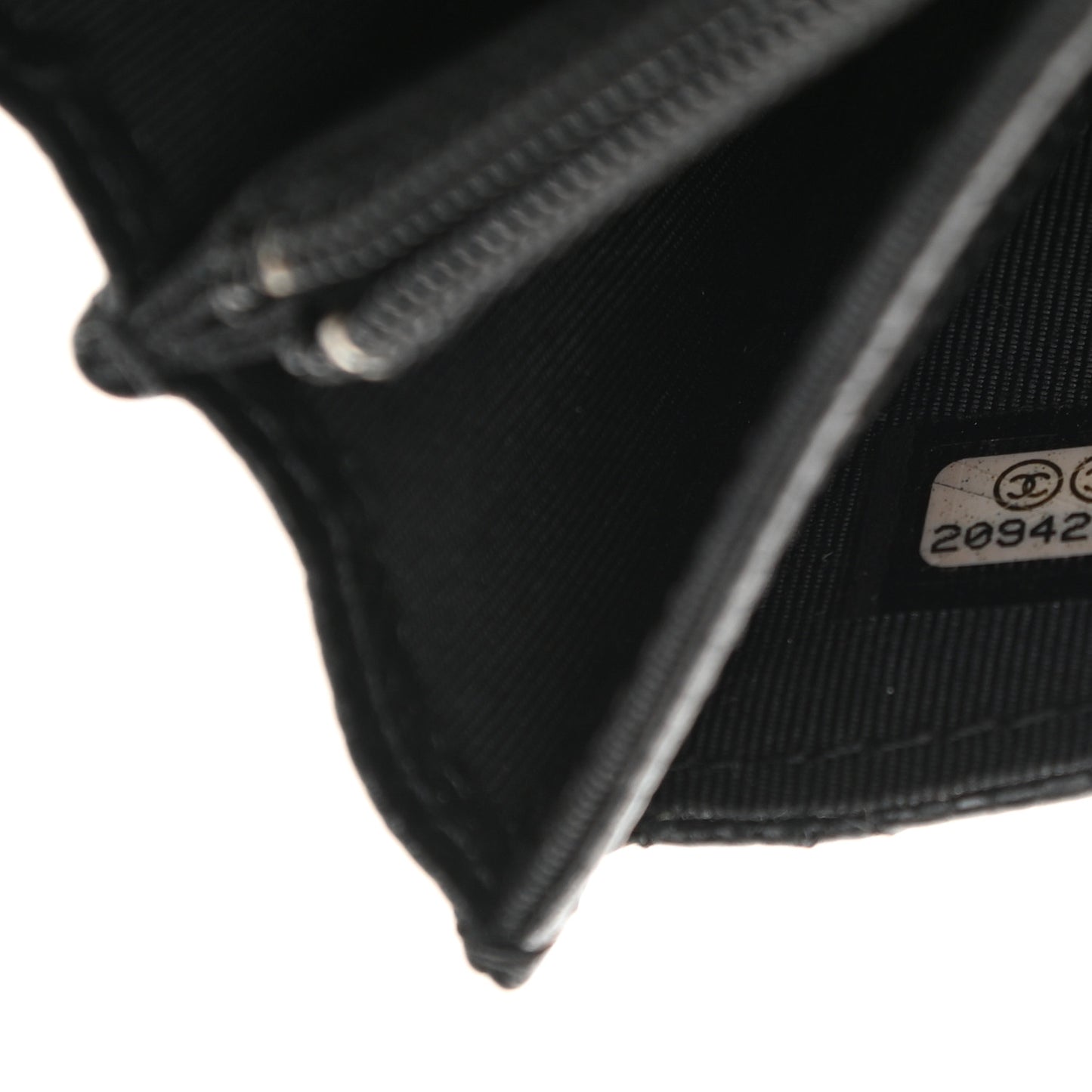 Caviar Quilted Small Flap Wallet Black