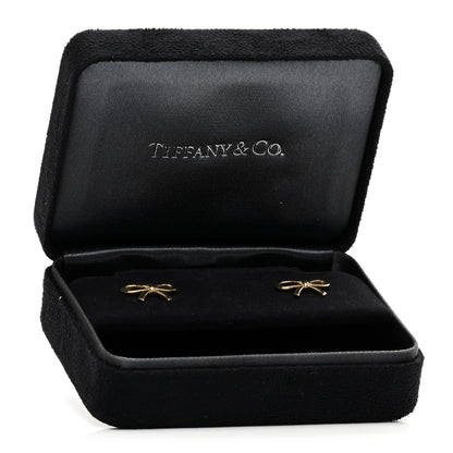 Tiffany 18K Yellow Gold Bow Earrings 5 of 5