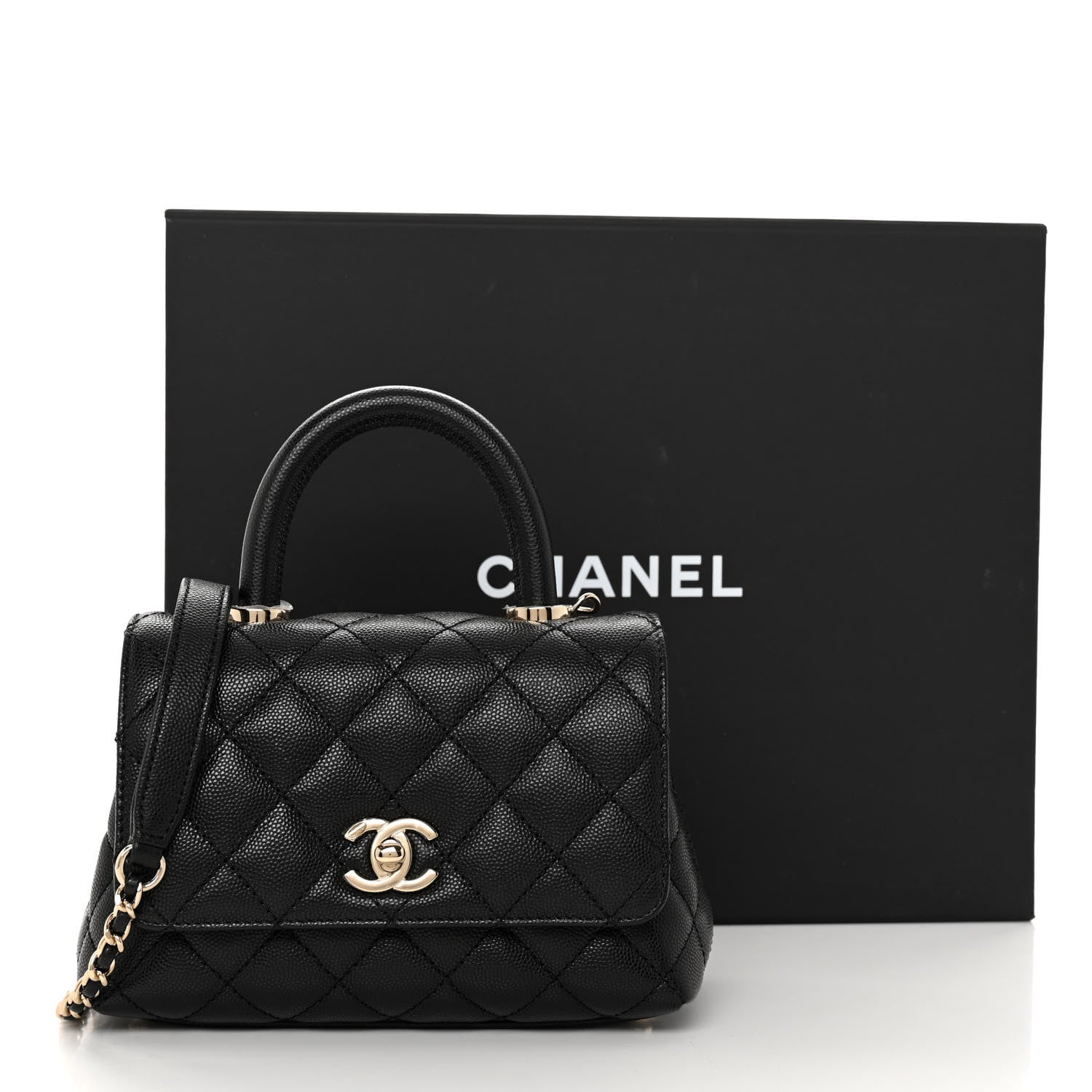 Chanel Caviar Quilted Extra Mini Coco Handle Flap Black 11 of 11