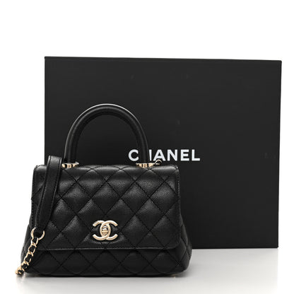 Chanel Caviar Quilted Extra Mini Coco Handle Flap Black 11 of 11